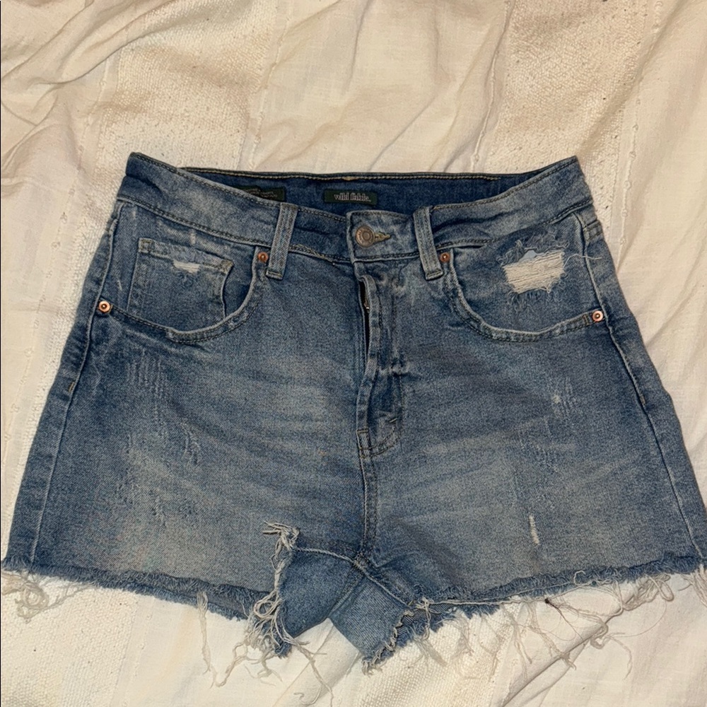 Wild Fable Light Blue Distressed Jean Shorts